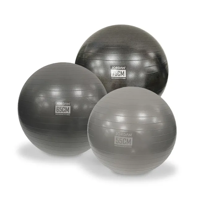 Jordan Gym Balls ballon gym 55 cm argenté + pompe