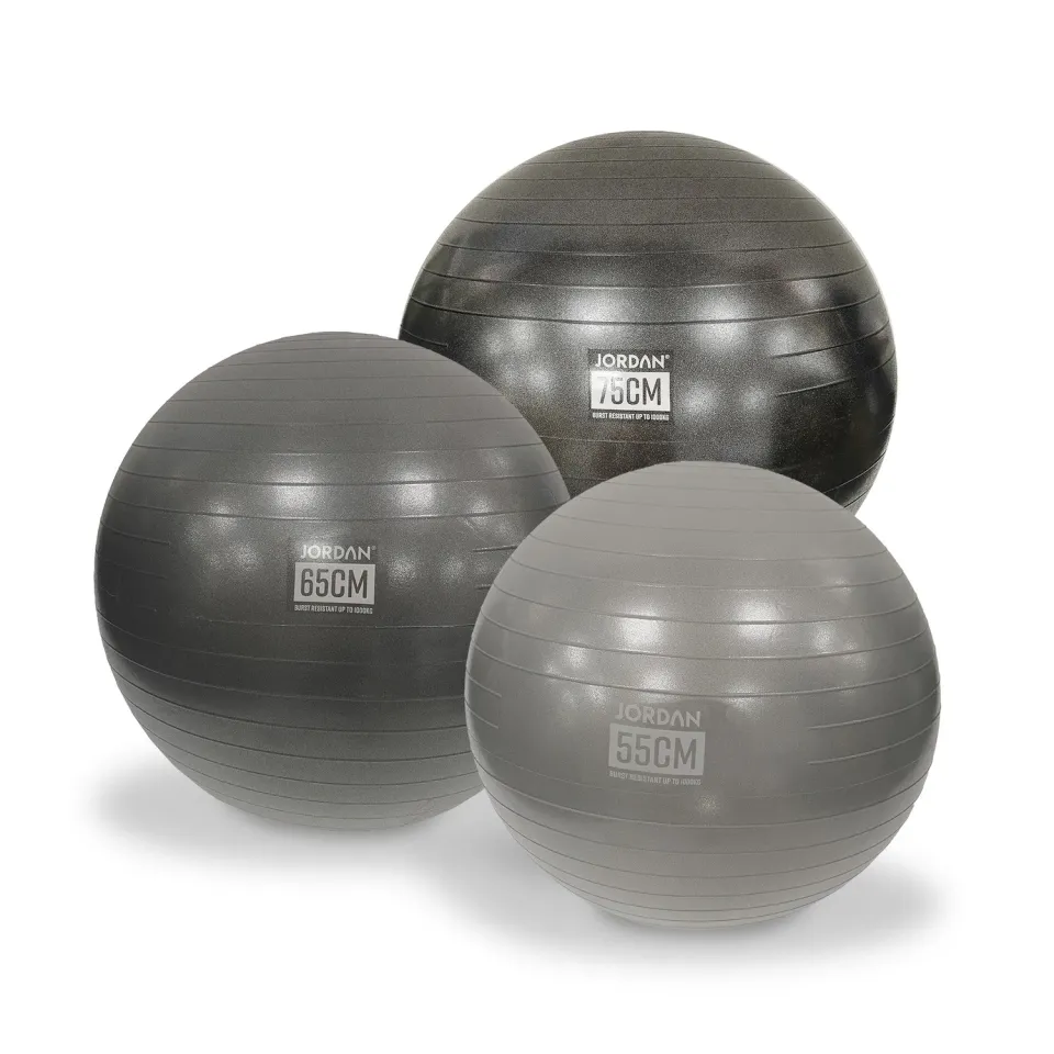 Jordan Gym Balls ballon gym 55 cm argenté + pompe