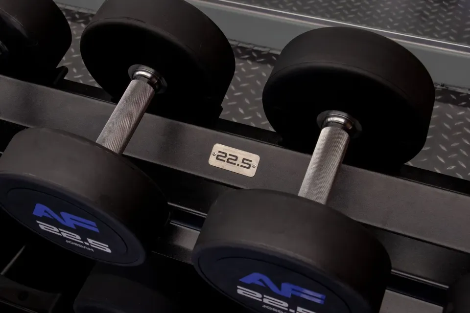 Jordan étiquettes rack haltères alu 2,5-50 kg 20 pièces