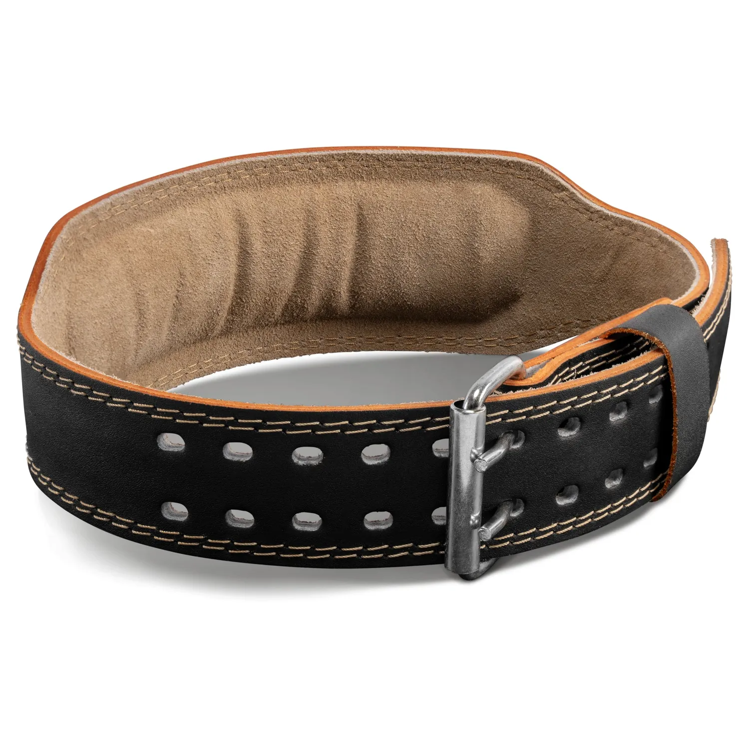 Harbinger 4" Padded 2.0 ceinture musculation cuir noire rembourrée