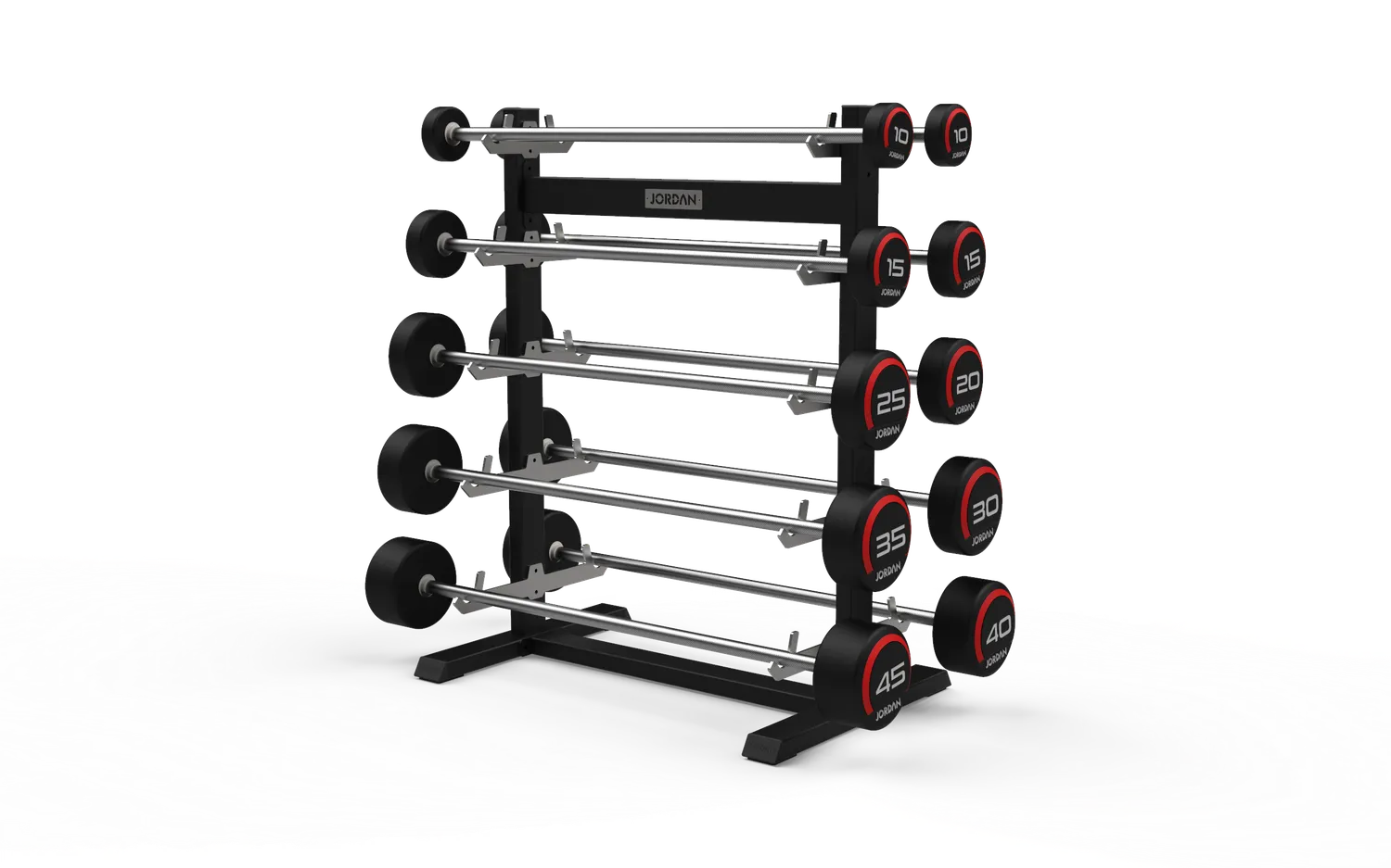 Jordan Fixed Barbell Rack support 5 barres noir acier vertical