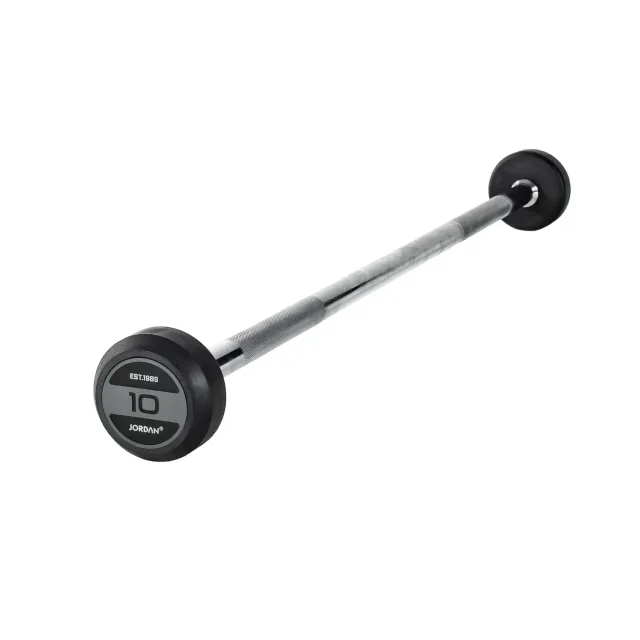 Jordan Fitness Fixed Barbells barre fixe 20 kg gris caoutchouc