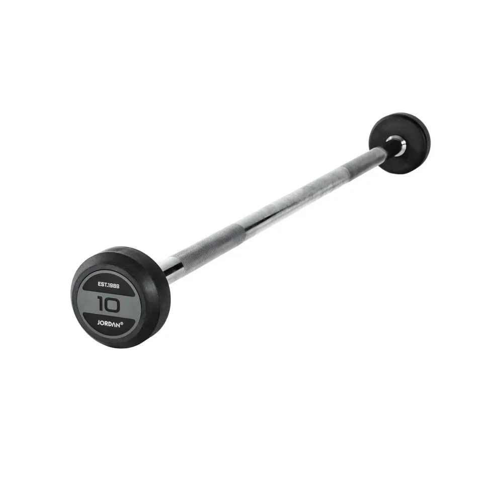 Jordan Fitness Fixed Barbells barre fixe 20 kg gris caoutchouc