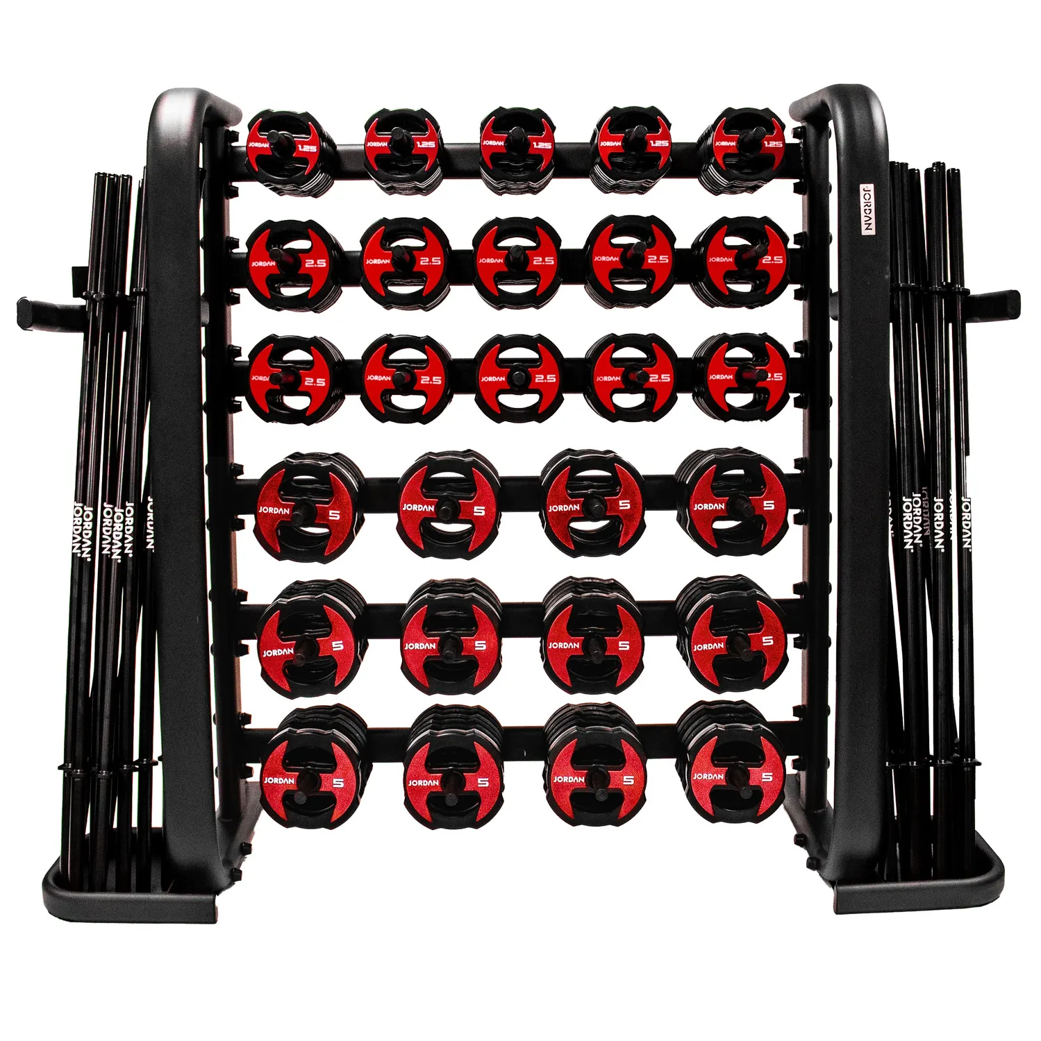 Jordan Fitness Studio Barbell Racks râtelier 30 sets noir acier