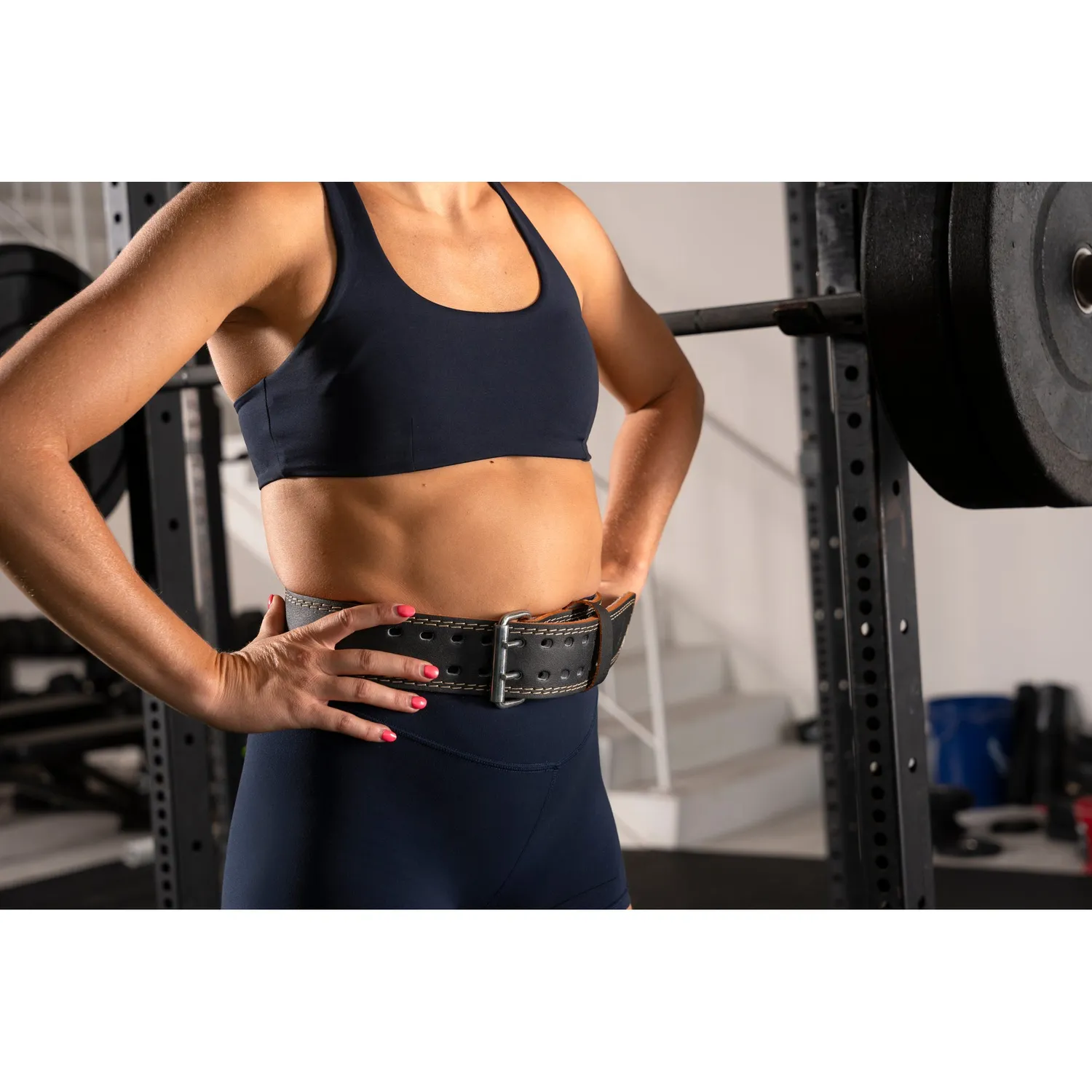 Harbinger 4" Padded 2.0 ceinture musculation cuir noire rembourrée