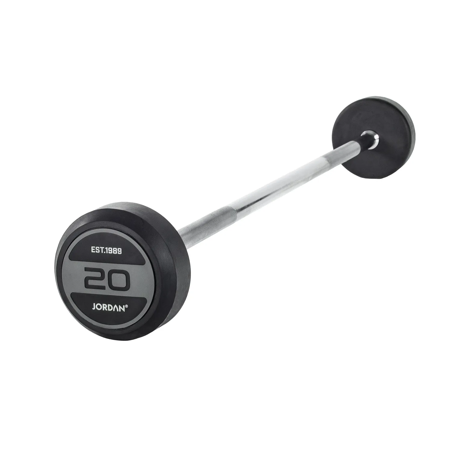 Jordan Fitness Fixed Barbells barre fixe 20 kg gris caoutchouc