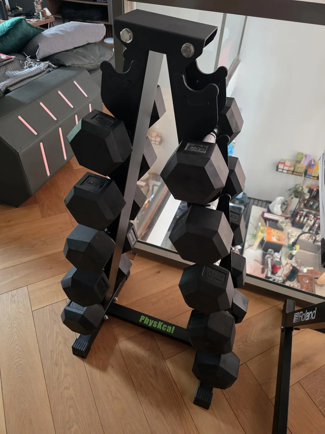 PhysKcal Support Haltères Acier 5 Niveaux 350 kg
