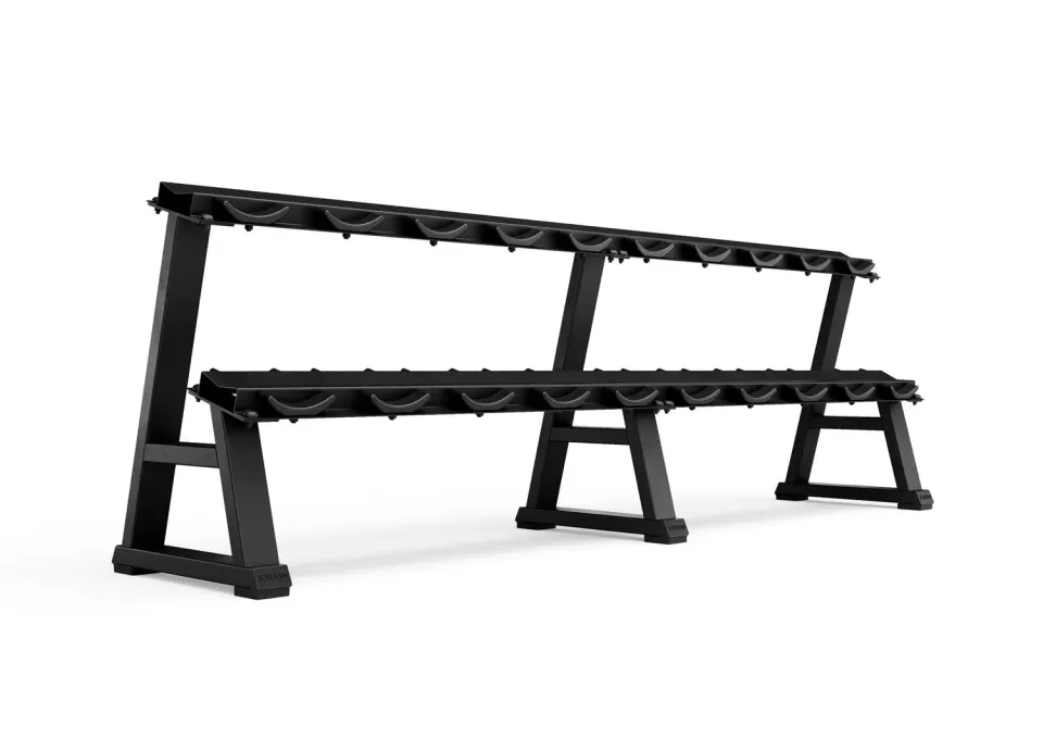 Jordan Fitness rack haltères 10 paires 2 niveaux Noir 59 kg