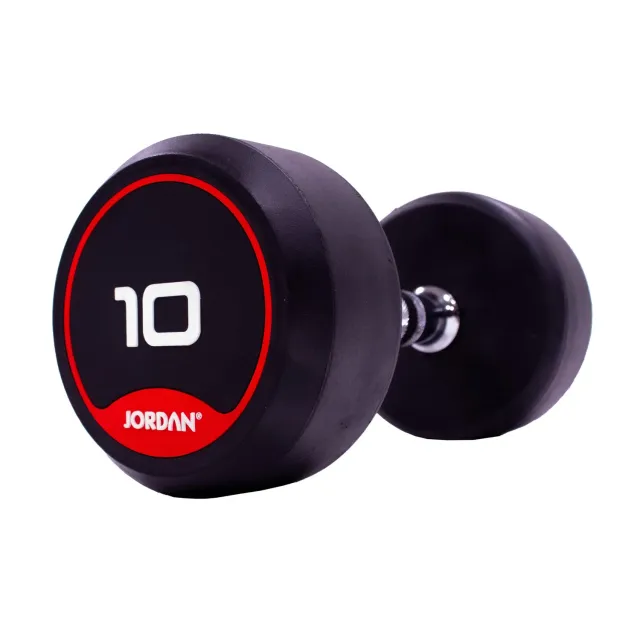 Jordan Fitness haltère caoutchouc rouge paire 10 kg