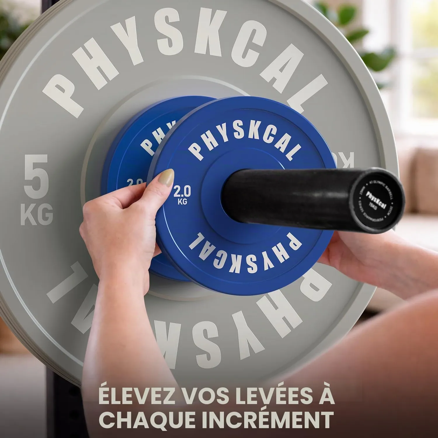 PhysKcal Bumper Disques Olympique 50 mm 2x0,5 kg Couleur