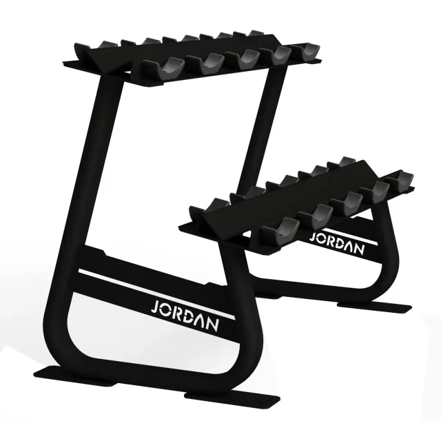 Jordan Fitness S-Series rack haltères 5 paires noir 2 niveaux