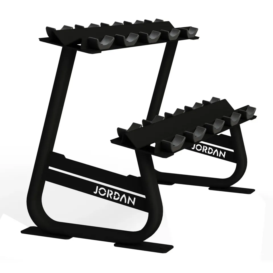 Jordan Fitness S-Series rack haltères 5 paires noir 2 niveaux
