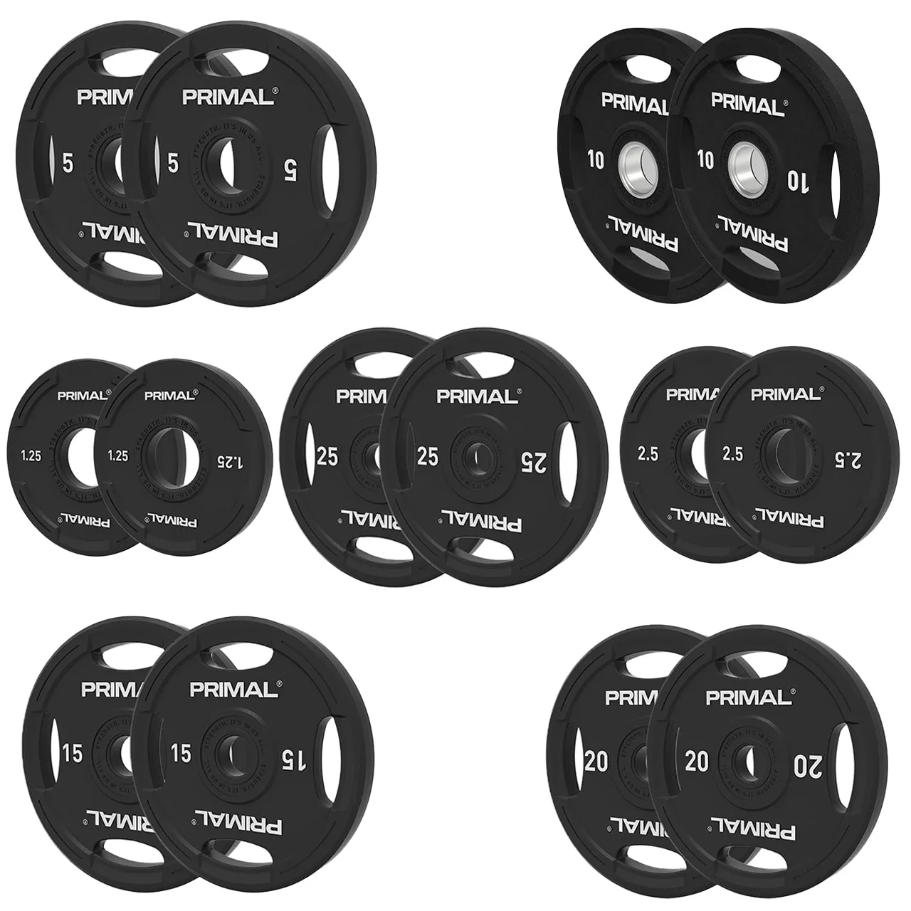 Primal Performance disques olympiques caoutchouc set
