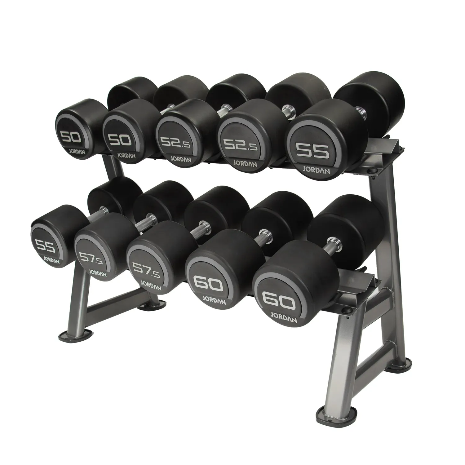 Jordan Rack Haltères 5 Paires 2 Niveaux Noir Acier