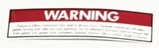 Hoist Fitness Revmaster Classic autocollant warning