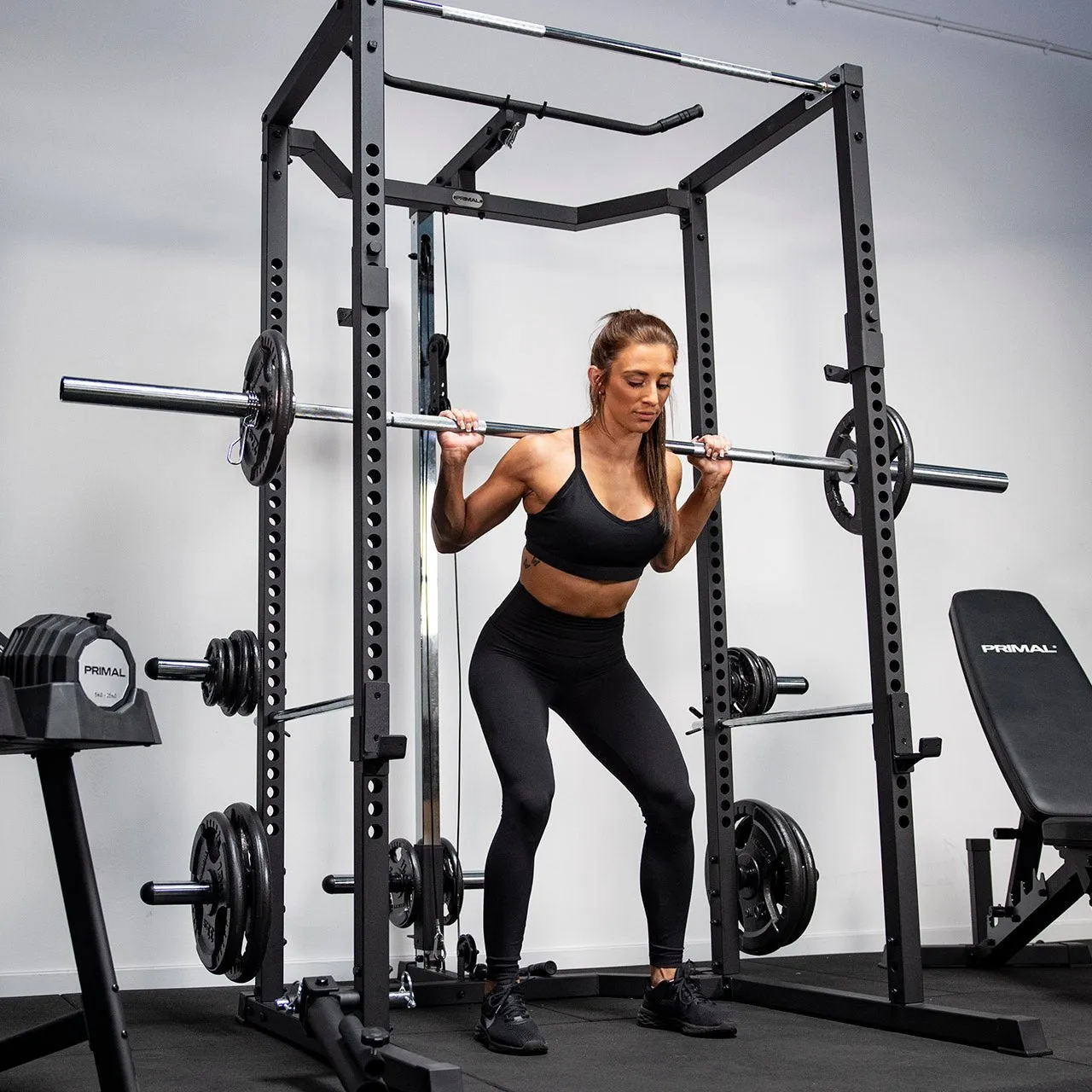 Primal Personal Home Rack cage squat poulie dips 250 kg