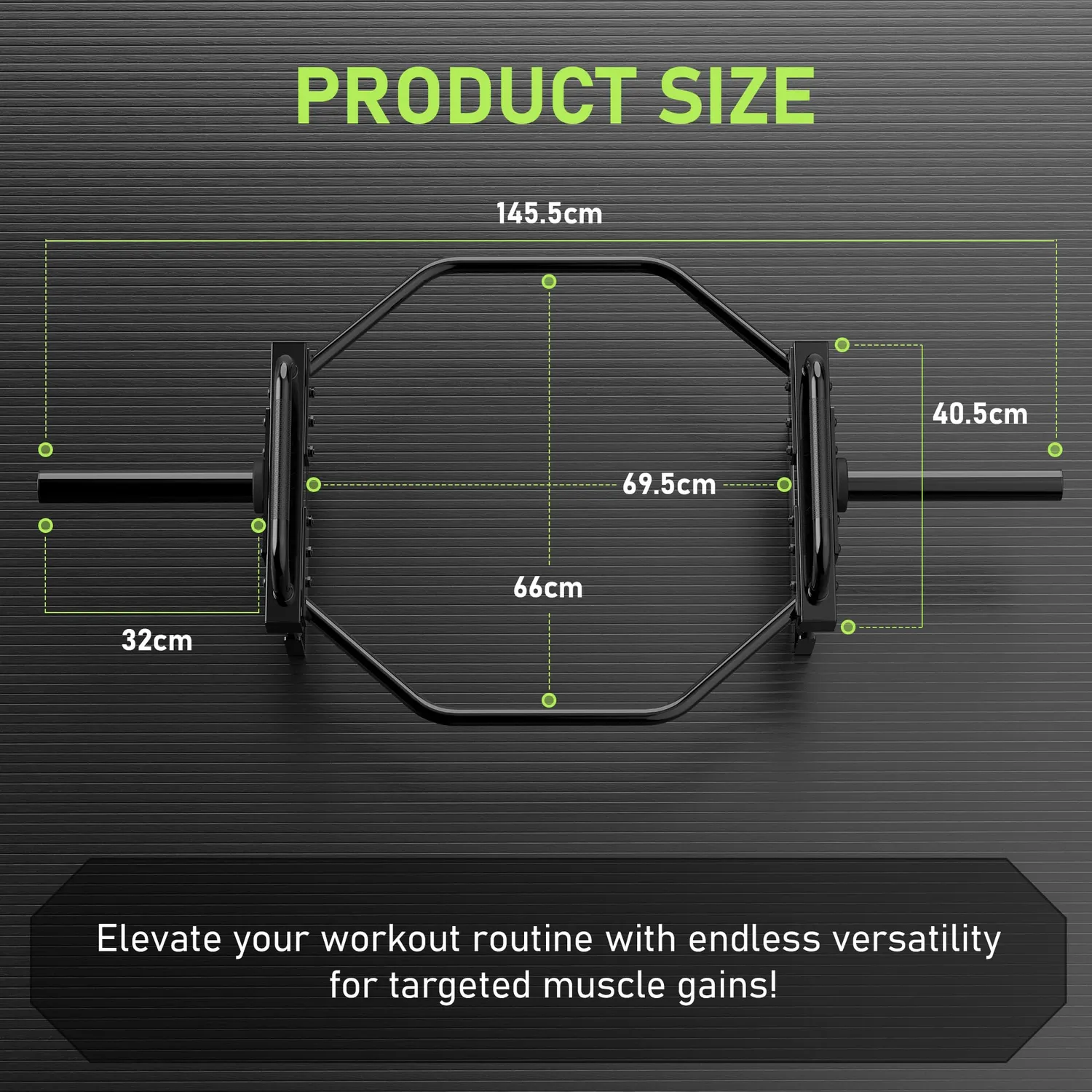PhysKcal Barre hexagonale olympique trap 200 kg noire