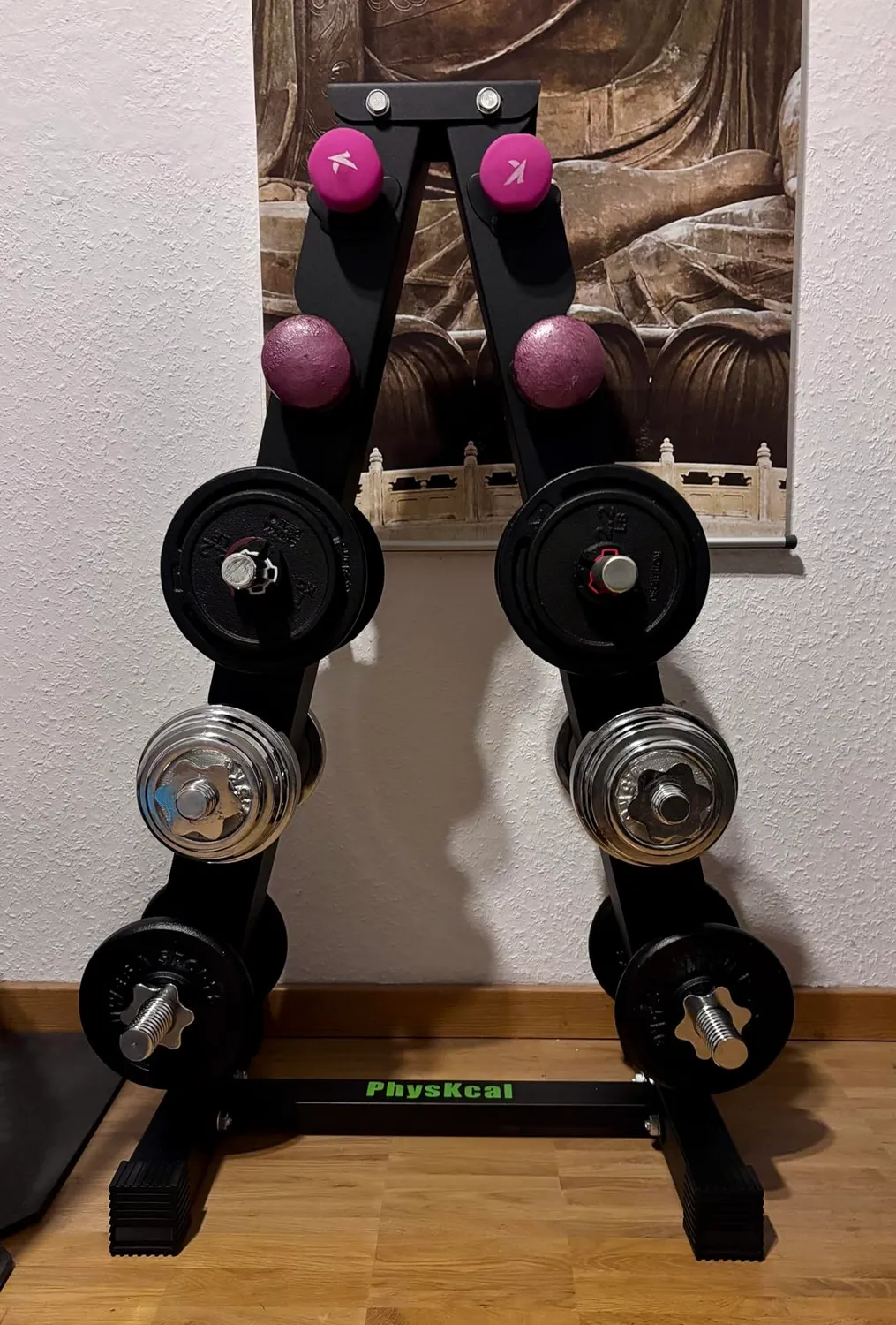 PhysKcal Support Haltères Acier 5 Niveaux 350 kg