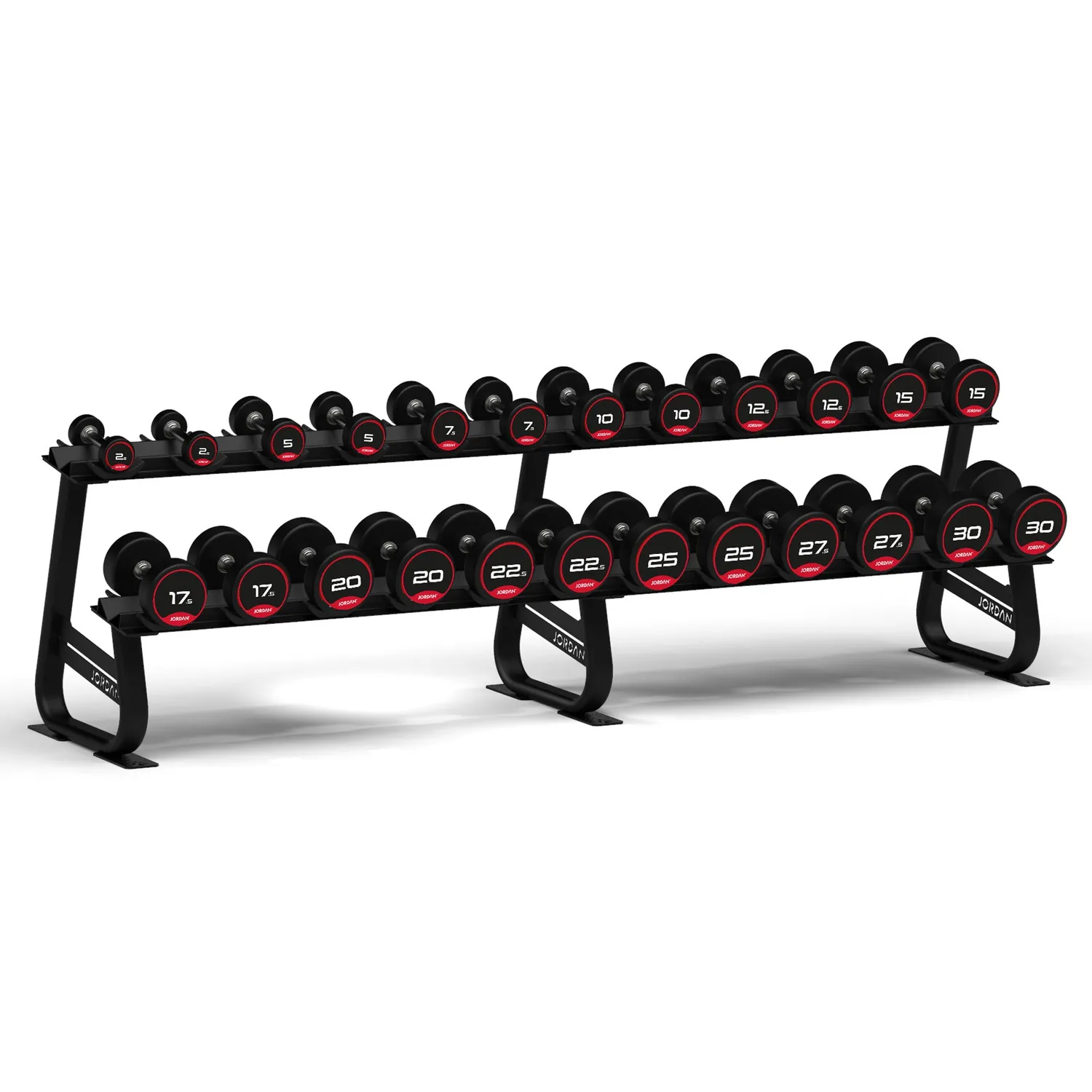 Jordan Fitness S-Series rack haltères 5 paires noir 2 niveaux