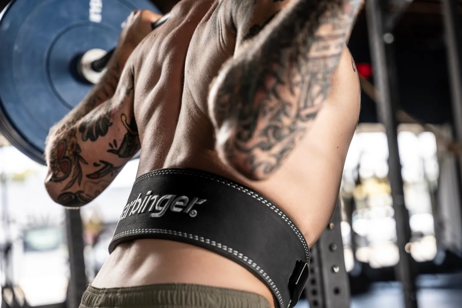Harbinger Lever Ceinture powerlifting cuir noir 10mm rigide
