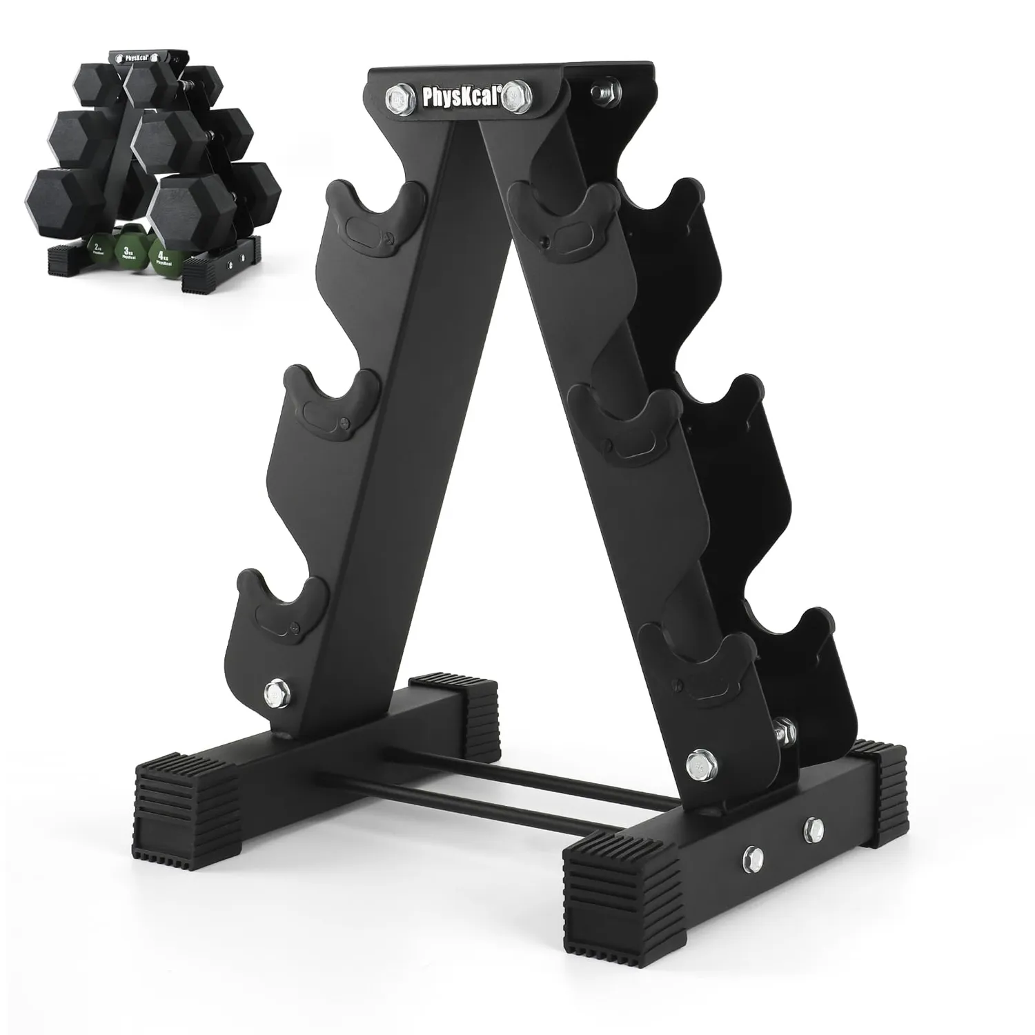 PhysKcal Support Haltères Acier 5 Niveaux 350 kg