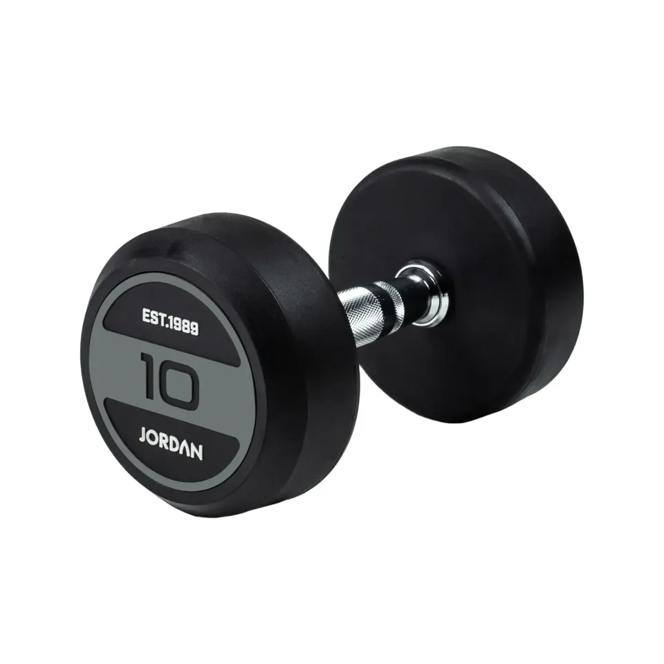 Jordan Fitness Rubber haltères caoutchouc paire 10 kg gris