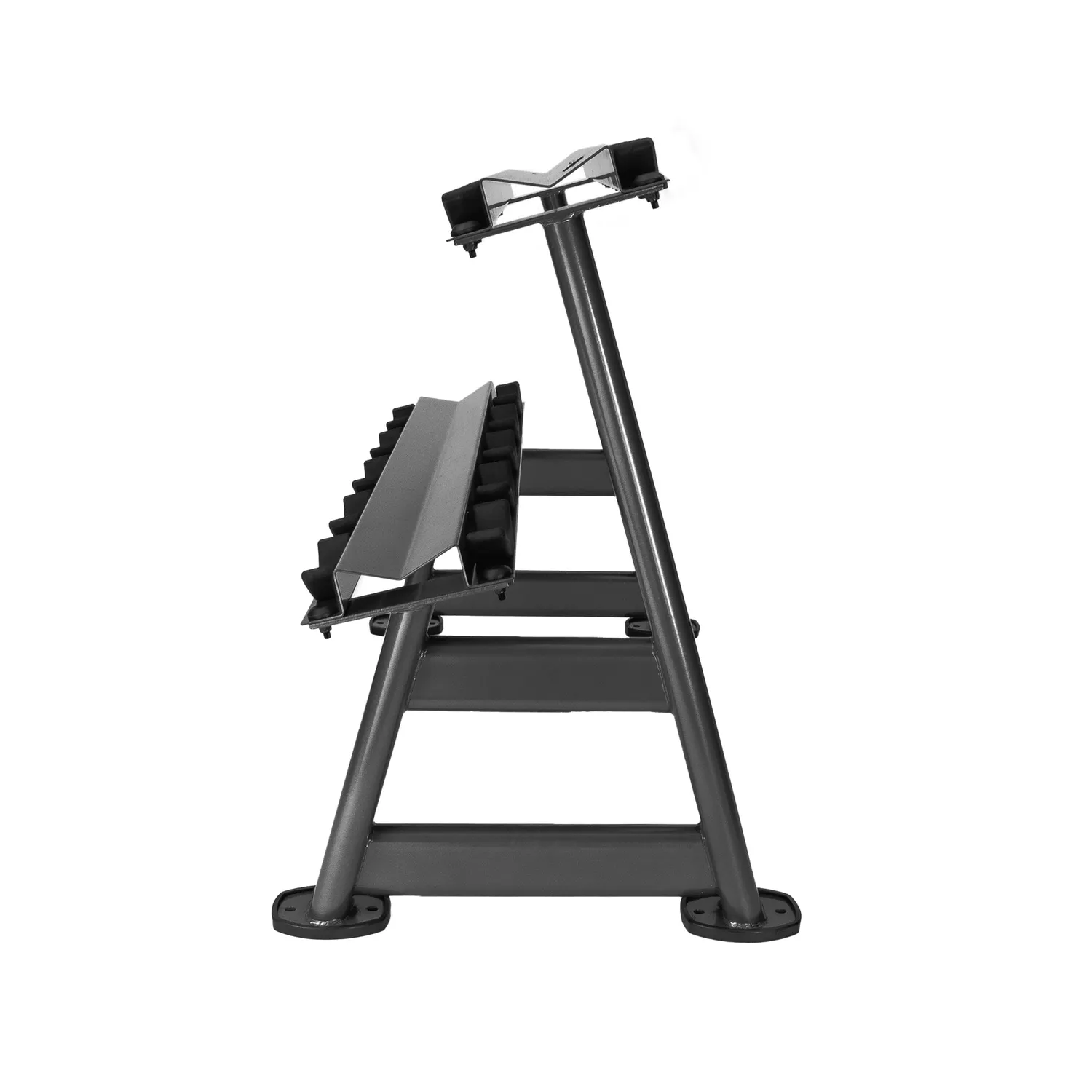 Jordan Rack Haltères 5 Paires 2 Niveaux Noir Acier