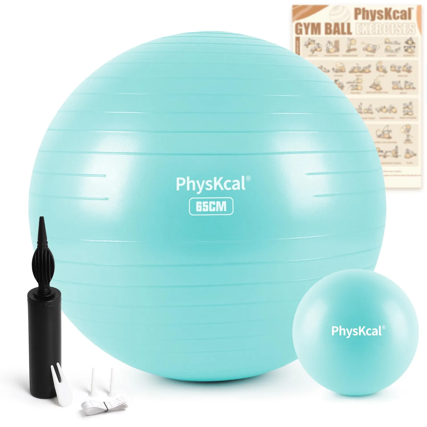 PhysKcal ballon de gym beige S 48-55 cm anti-éclatement