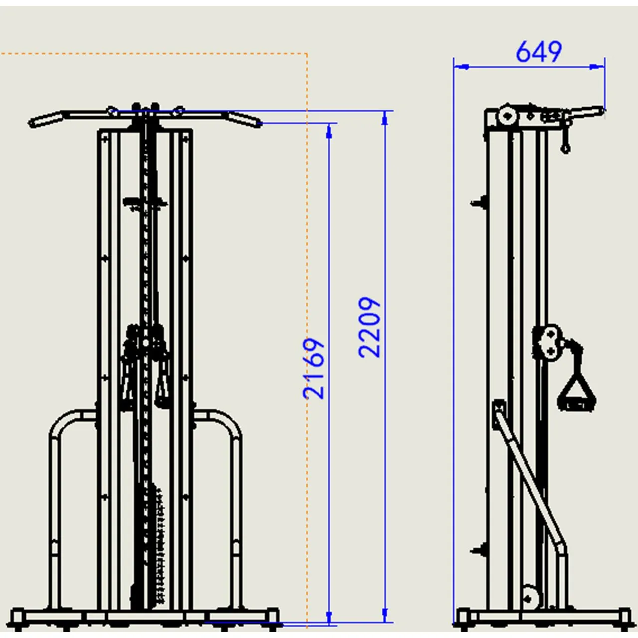 Primal Hi/Lo poulie station 100 kg traction