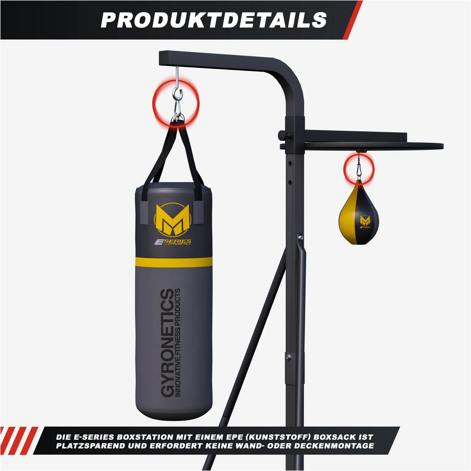 Gyronetics E-Series Station Boxe Sac de Frappe + Speedball