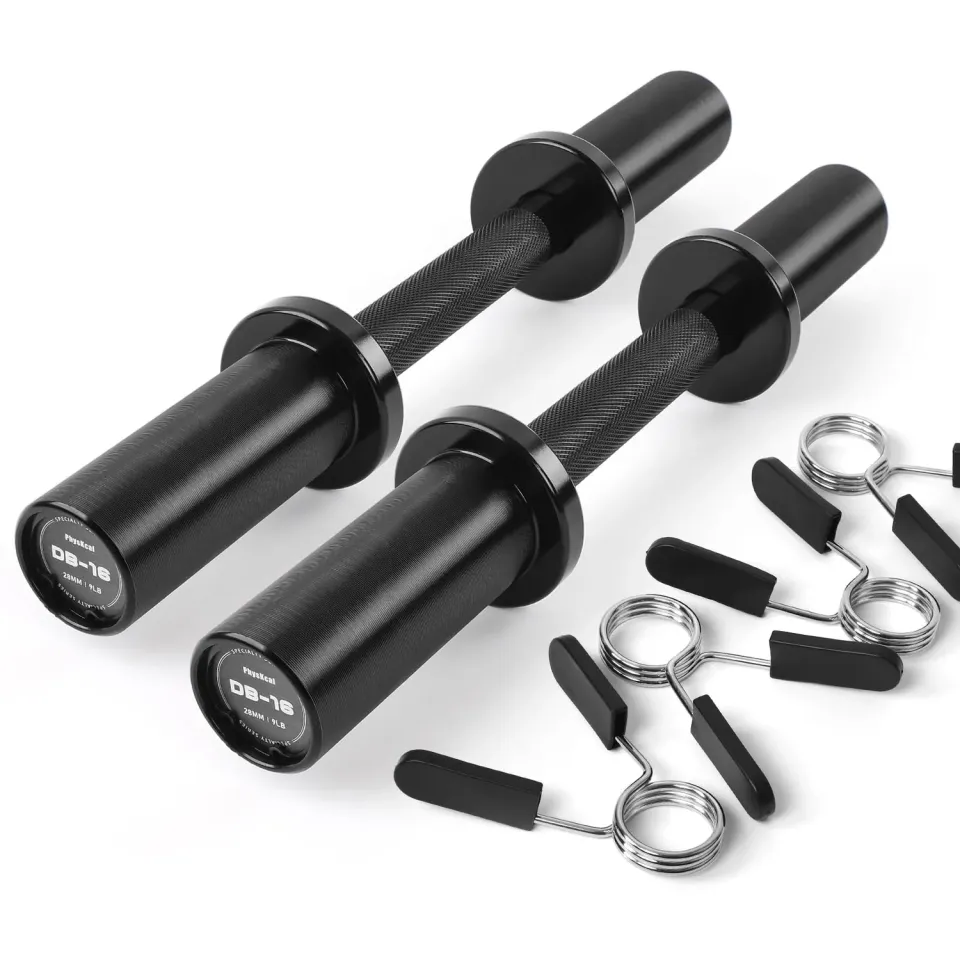 PhysKcal barres haltères olympiques 16" lot de 2 + clips