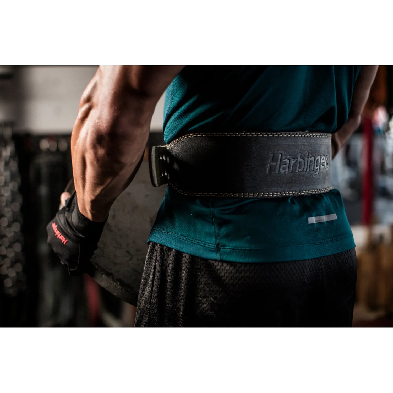 Harbinger 4" Ceinture cuir musculation noir XL rembourrée
