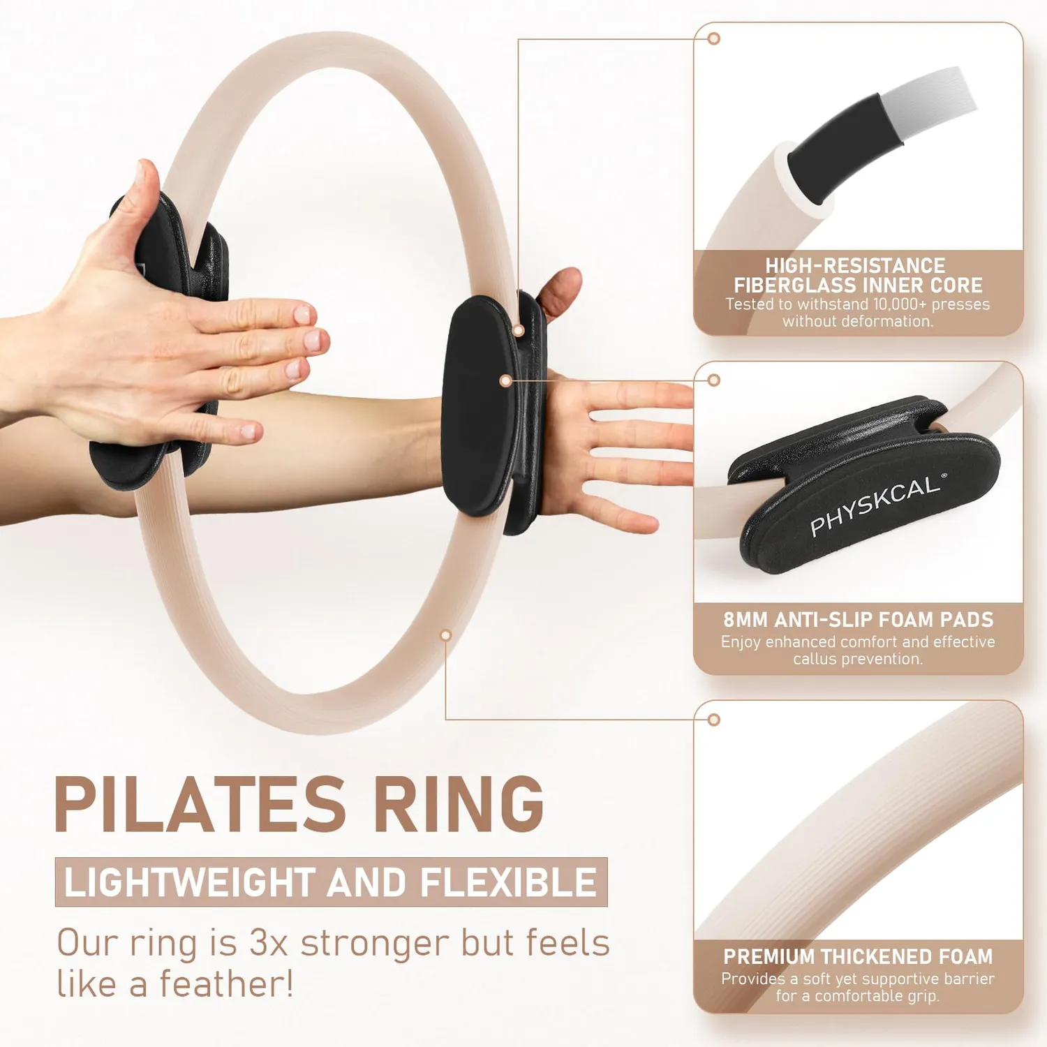 PhysKcal kit pilates beige nude 38 cm 7 pièces