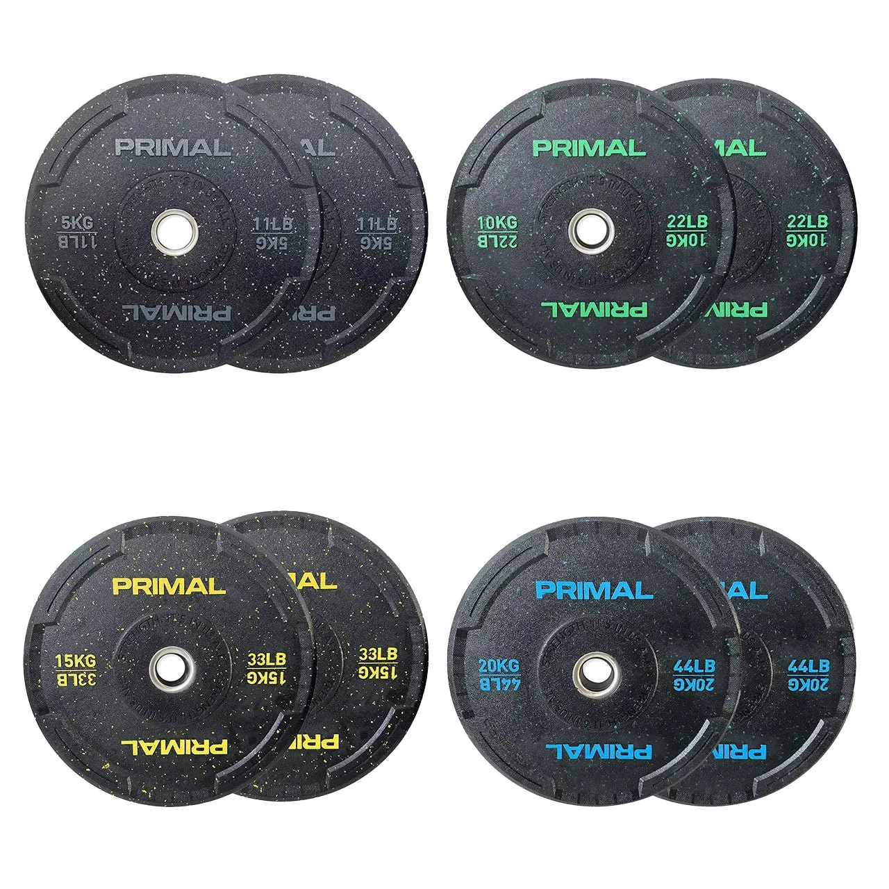 Primal V2 Hi-Temp Set bumpers 100kg grain caoutchouc