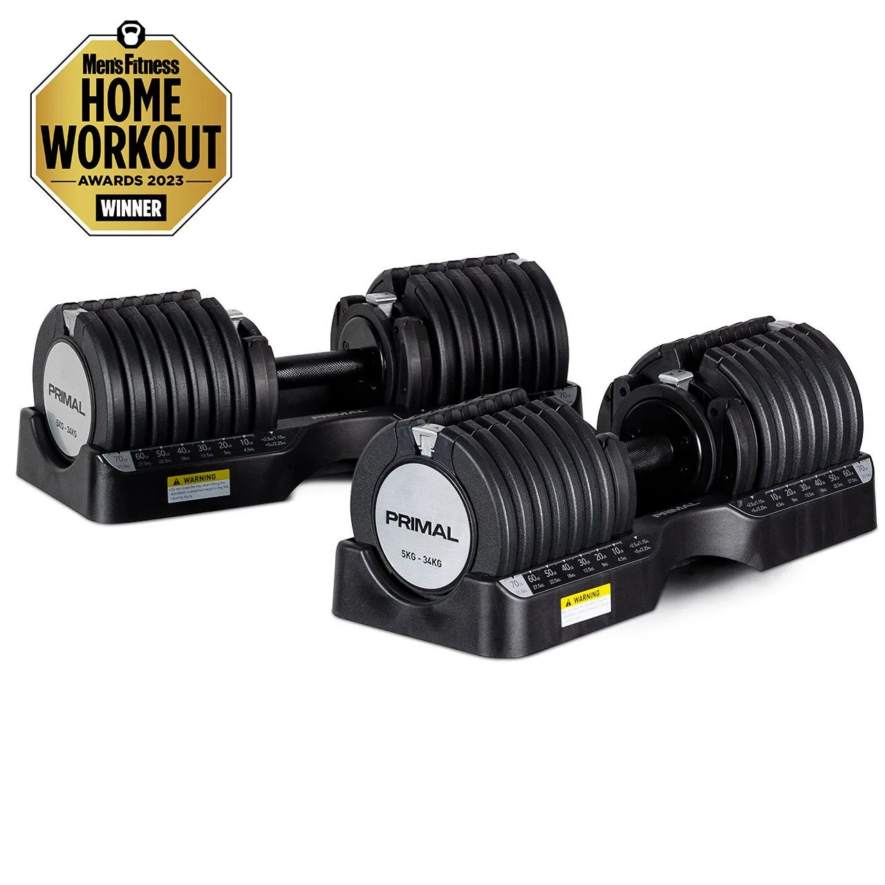 Primal Strength Personal haltère réglable 34 kg paire support