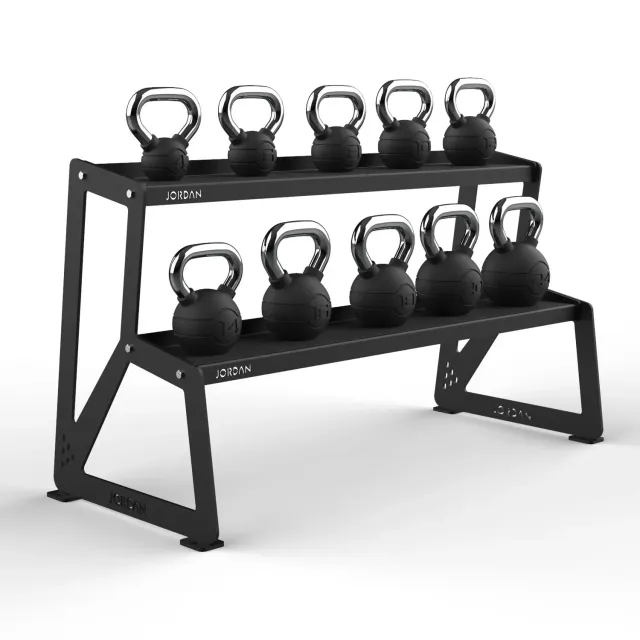 Jordan Fitness rack kettlebells 12 places noir acier