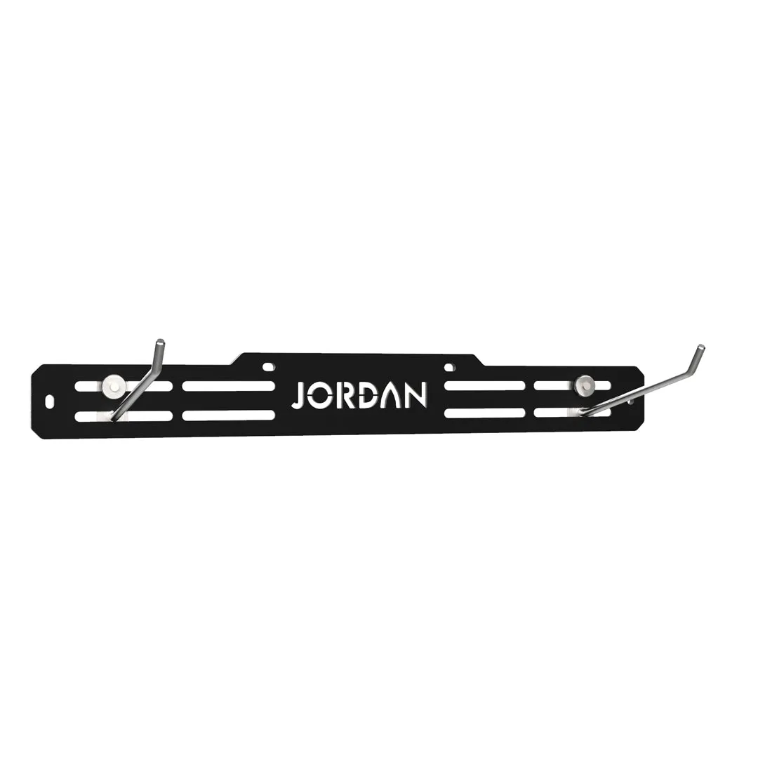 Jordan Fitness Adjustable porte-tapis gym mural Noir largeur réglable