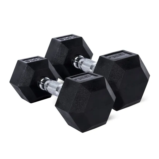Primal Performance halteres hexagonaux PVC paire chrome