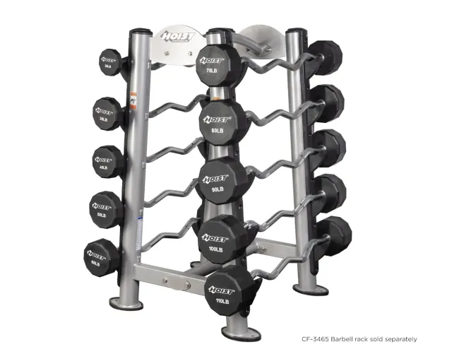 Hoist Fitness EZ Curl barre fixe 20 lbs uréthane chromée