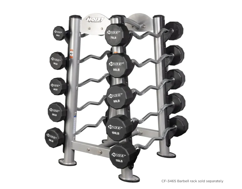 Hoist Fitness EZ Curl barre fixe 20 lbs uréthane chromée