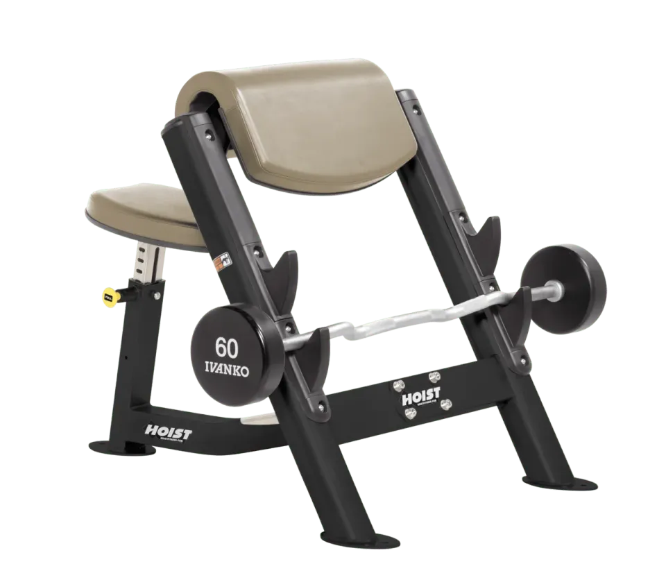 Hoist Fitness CF-3550 banc pupitre Larry Scott noir 272 kg
