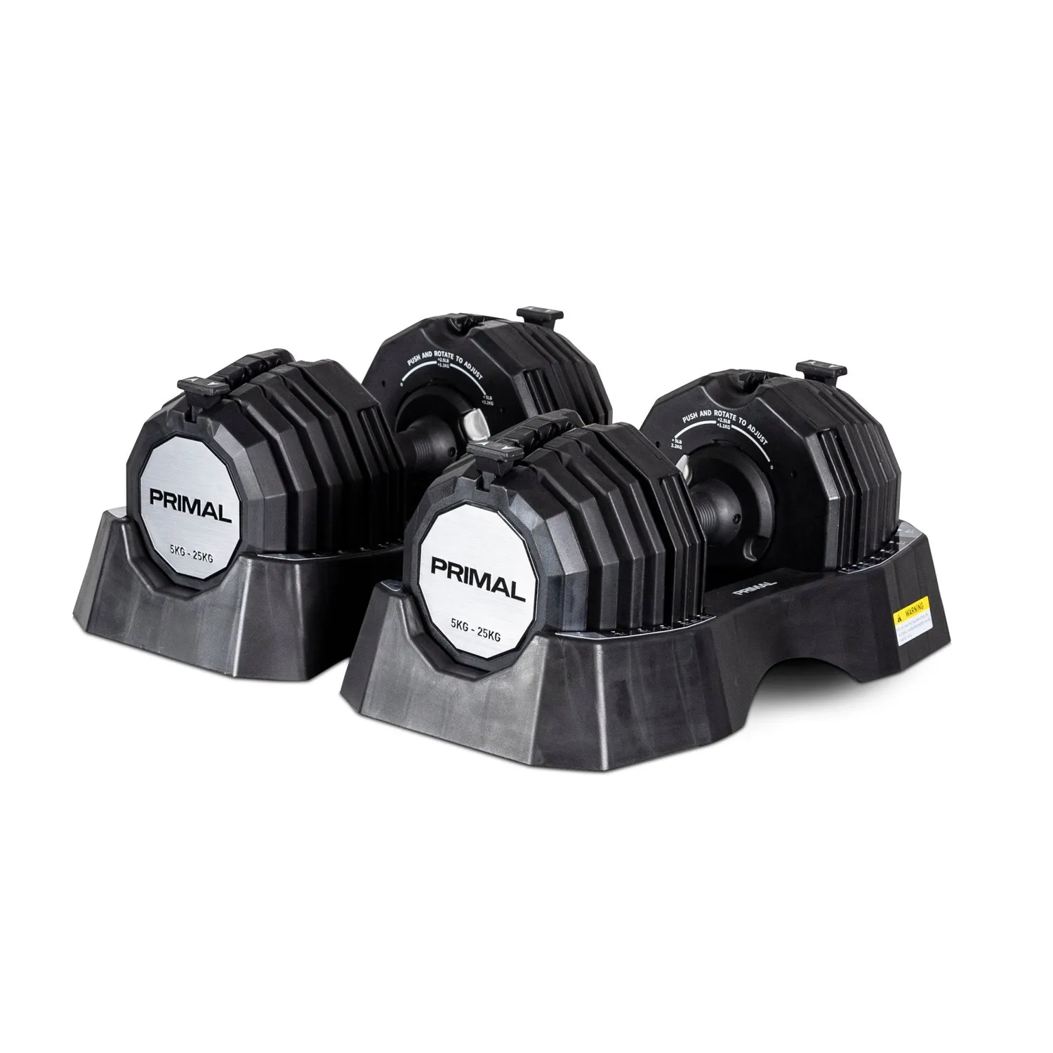 Primal 25kg haltère réglable paire sans support 15-en-1