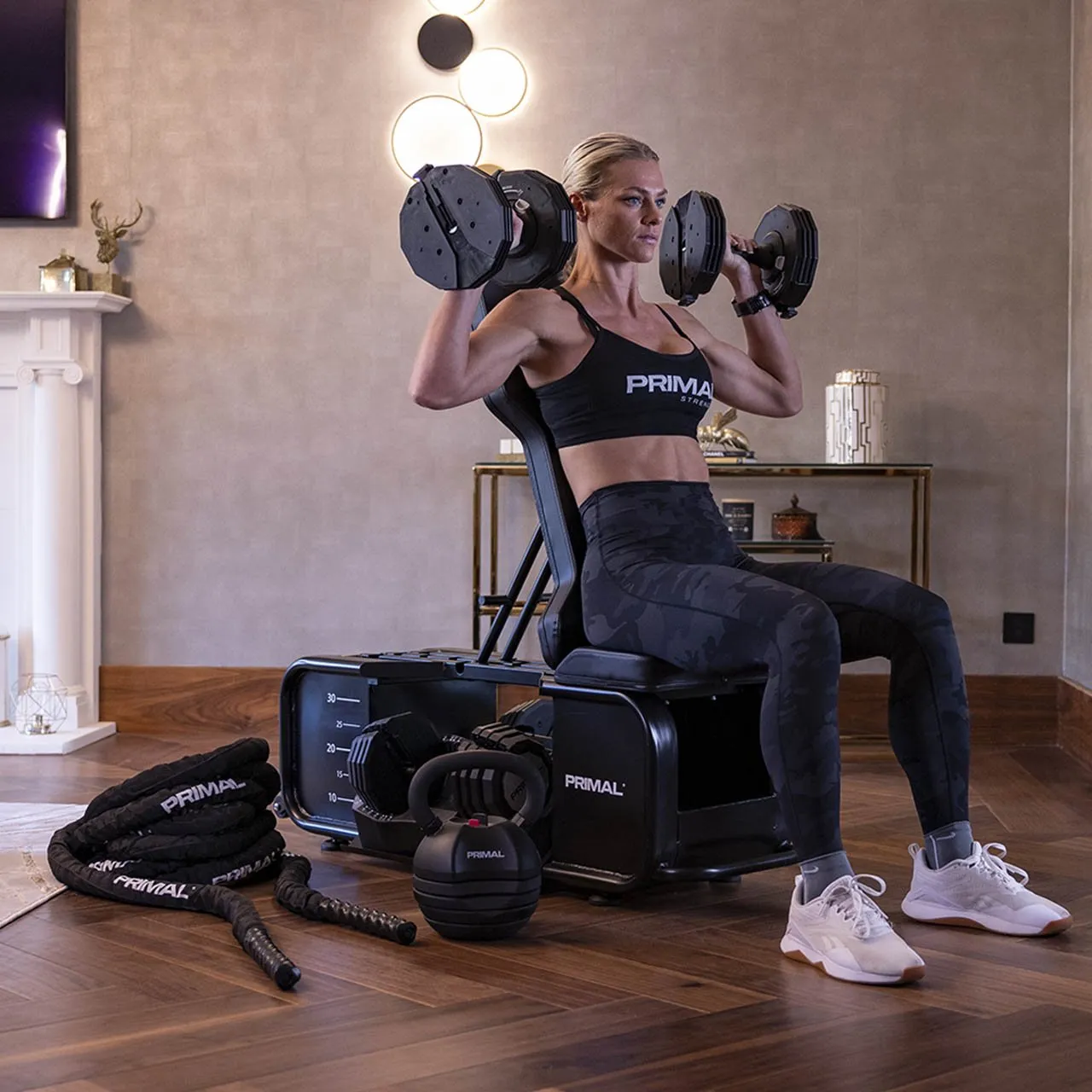 Primal Personal pack home gym compact vélo + banc HIIT