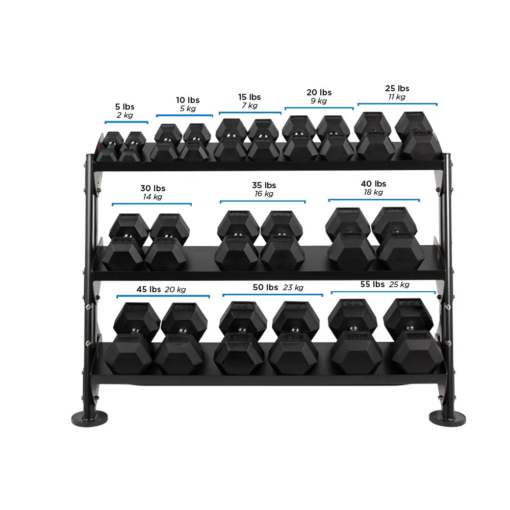 Hoist Fitness HF-5461-OPT-48 rack haltères 3 niveaux 55 lbs