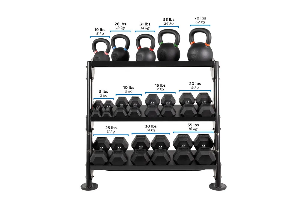 Hoist Fitness HF-5461-OPT-36 rack haltères 3 niveaux 91 cm
