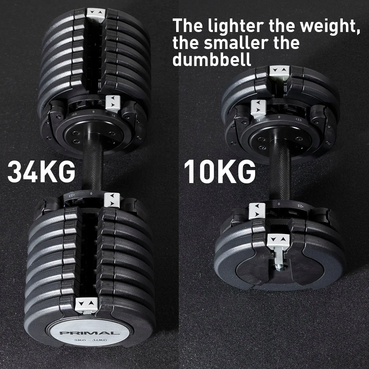 Primal Strength Personal haltère réglable 34 kg paire support