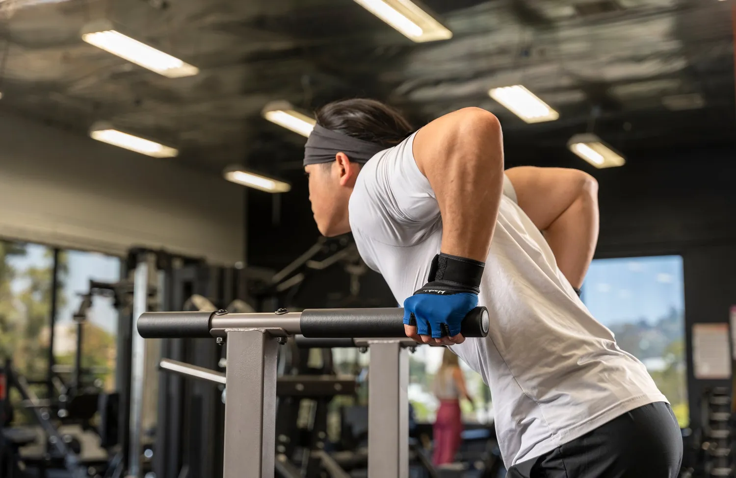 Harbinger Training Grip Wristwrap Gants Musculation Bleu