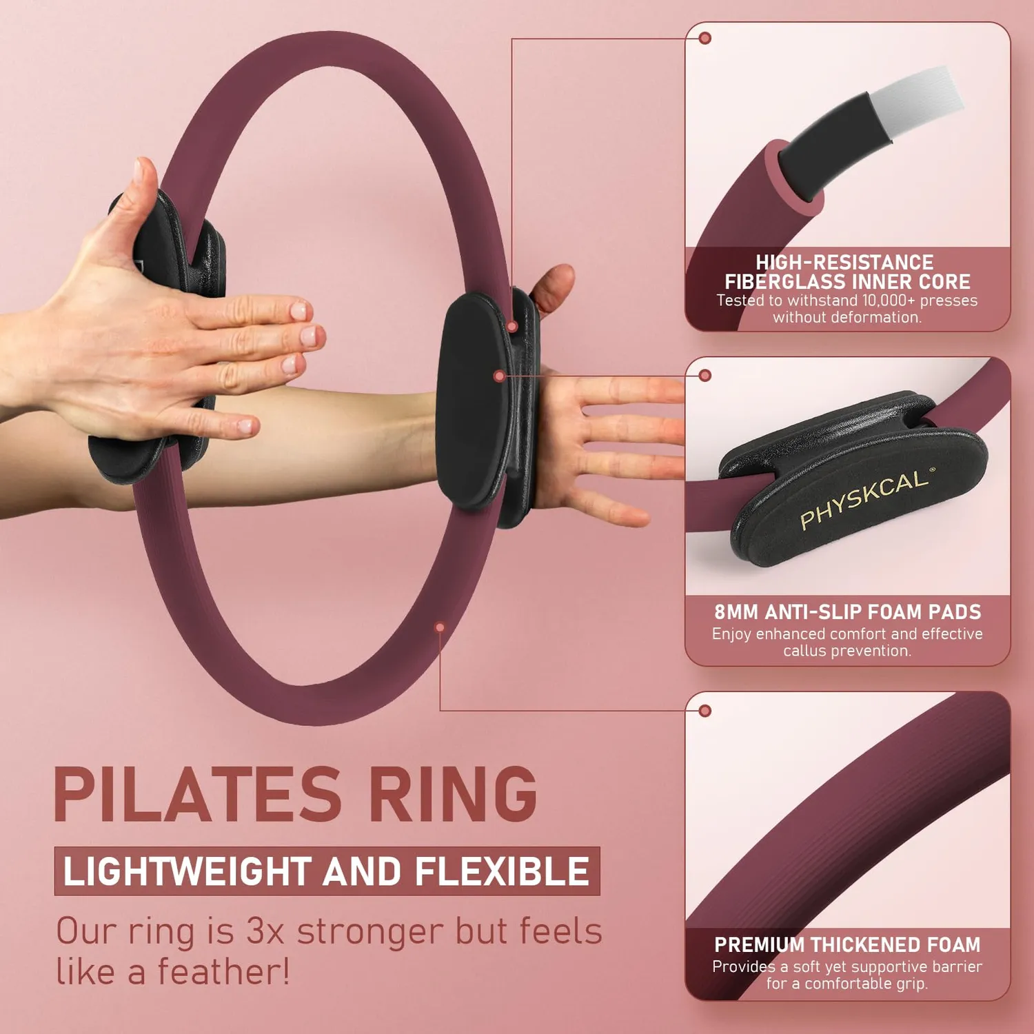 PhysKcal Kit Pilates Anneau Balle Bandes Complet