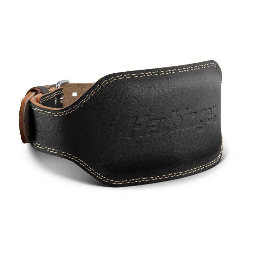 Harbinger 6 pouces ceinture musculation cuir noire rembourrée 2.0