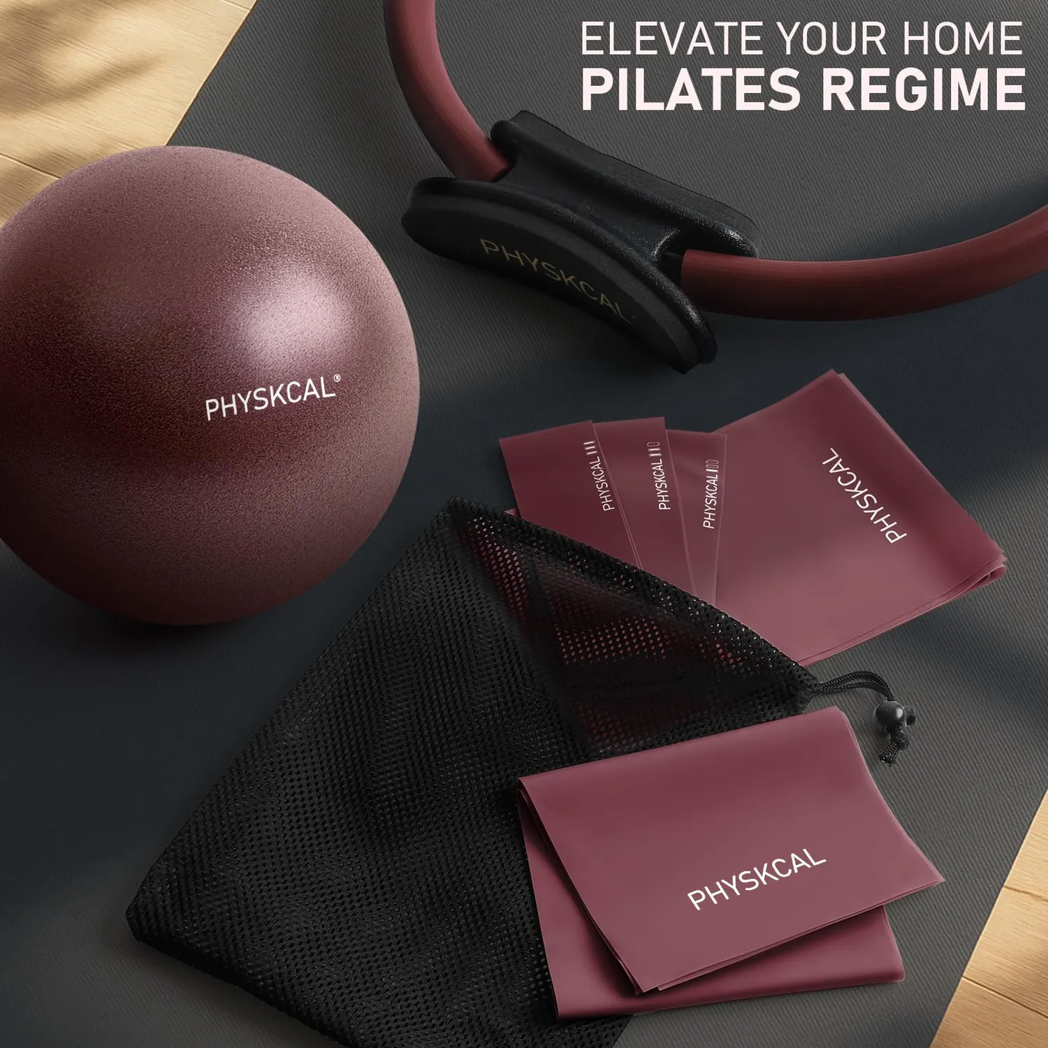 PhysKcal Kit Pilates Anneau Balle Bandes Complet